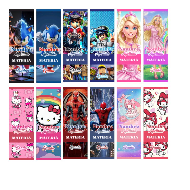 Franjas para cuaderno +100 diseños