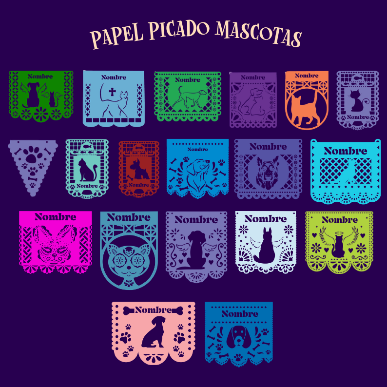 Papel picado mascotas 2