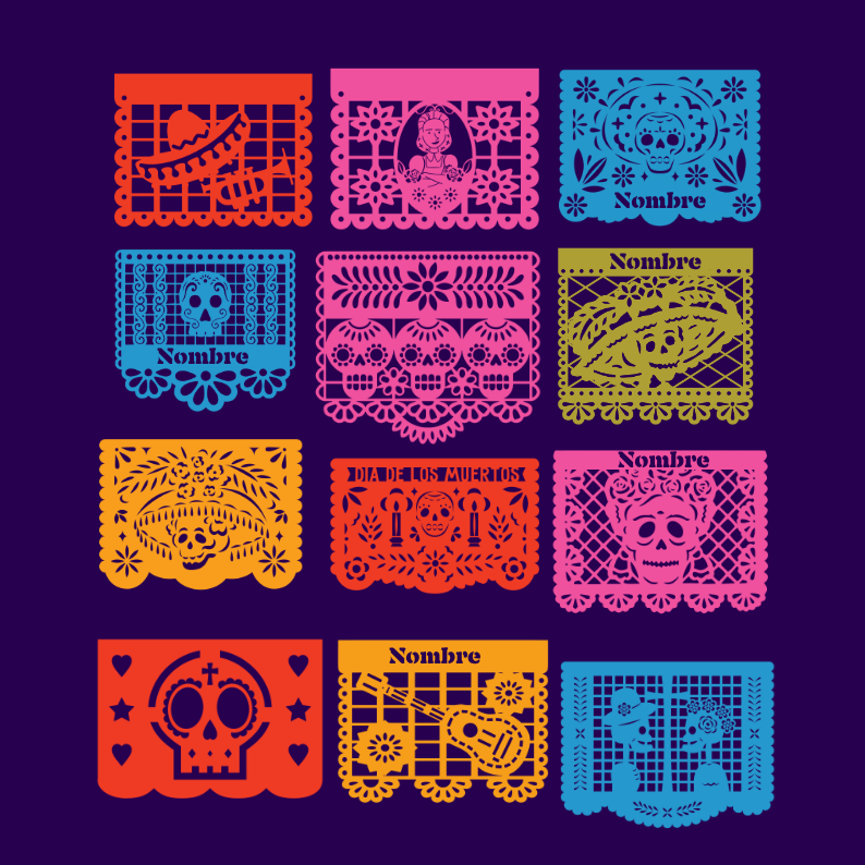 Papel Picado Día de muertos